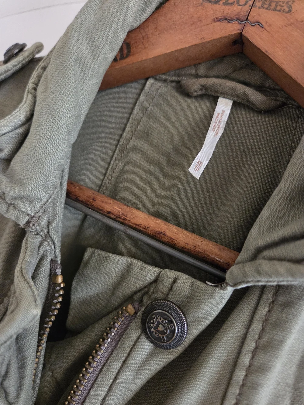 Free People Not Your Brothers Military Surplus Utility Jacket Olive Green XS